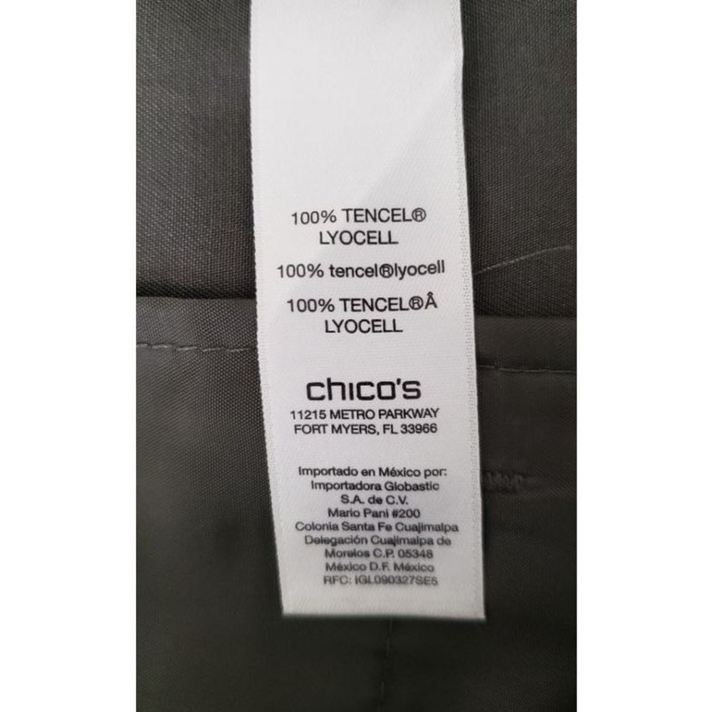 Chico's Skimmer Crop Pants Olive Green Pleated Career Casual Sz 2.5/14 - Picture 4 of 5